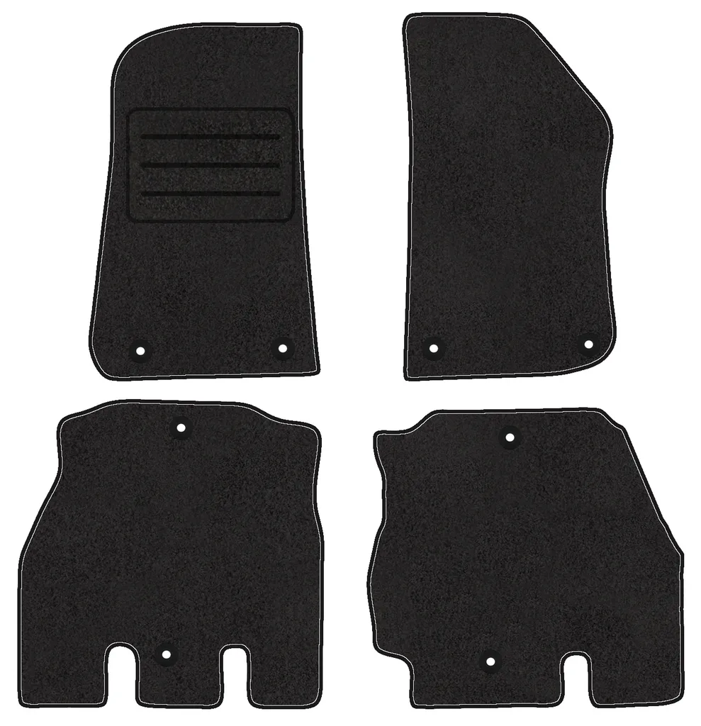 Satz in Velour Fußmatten per Jeep Wrangler JL (a partire dal 2017) - Qualità Premium