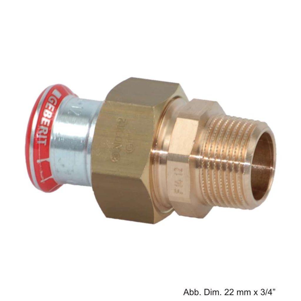 Geberit GE Mapress, C-Stahl, Uebergangsverschr. flachdichtend, d28mm, R1, verzinkt, 1 Stk.