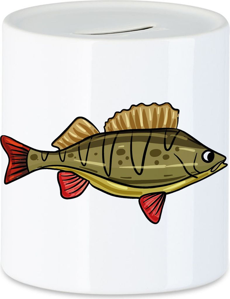 Fisch Spardose Angeln Fische Angelzubehör Geschenkidee Karpfen Dorsch Hecht Forelle