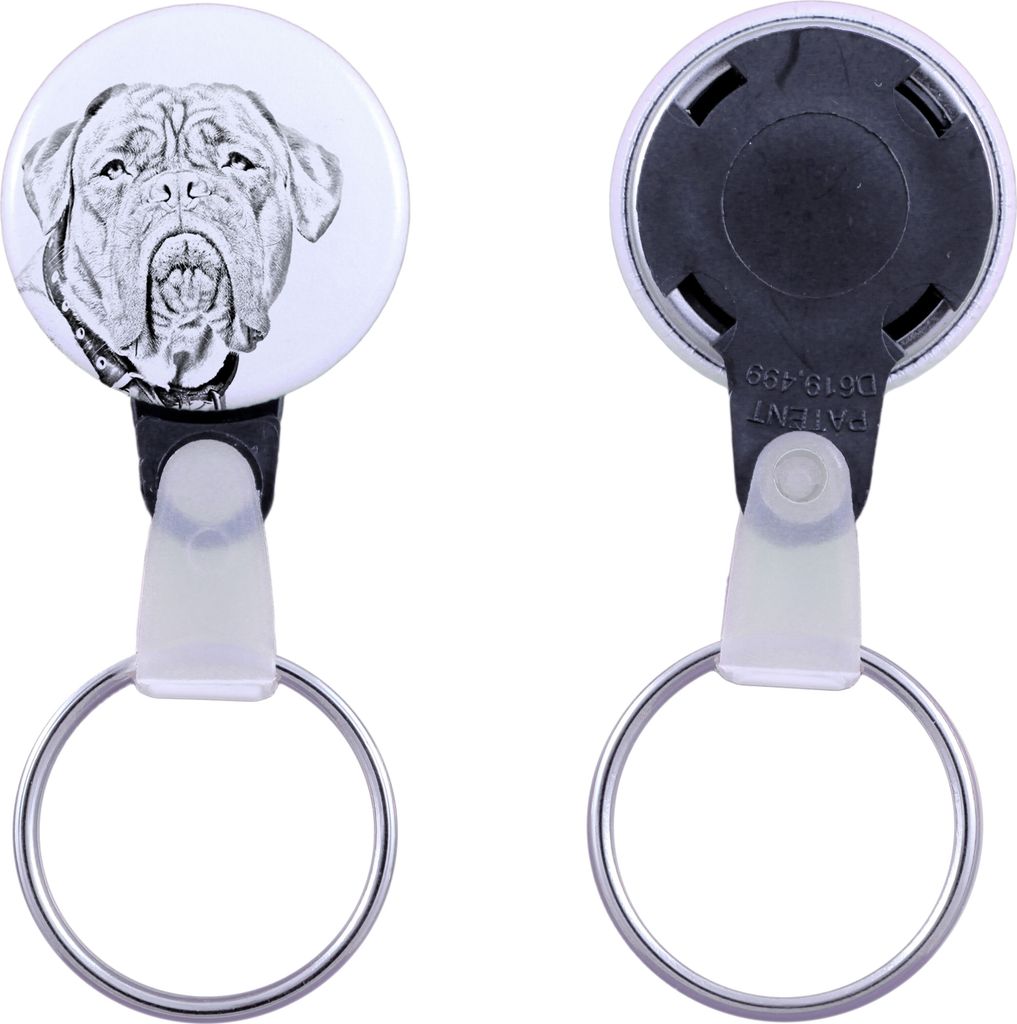 Bordeauxdogge, Dogue de Bordeaux - Schlüsselanhänger mit dem Bild eines Hundes, Anhänger mit dem eigenen Grafikdesign der Marke Art-Dog