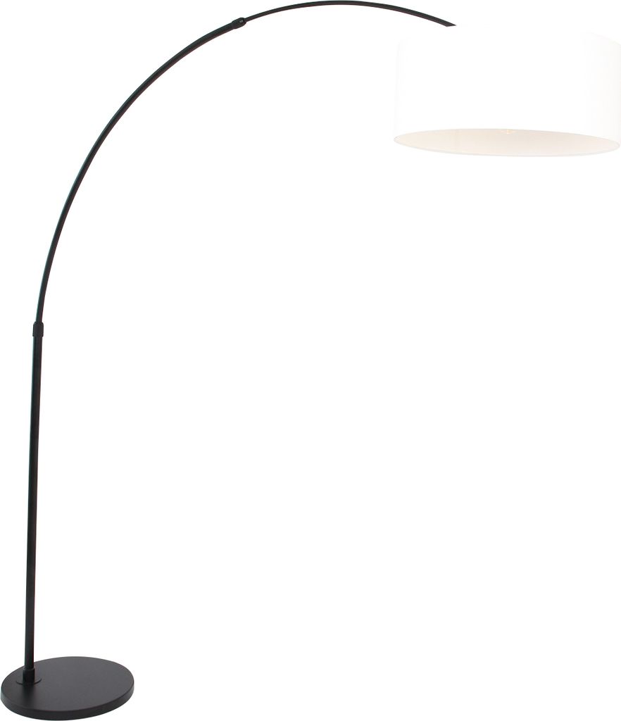 Steinhauer - stehlampe - Sparkled Light - schwarz - leinen metall - bogenlampe - E27 - 9899ZW