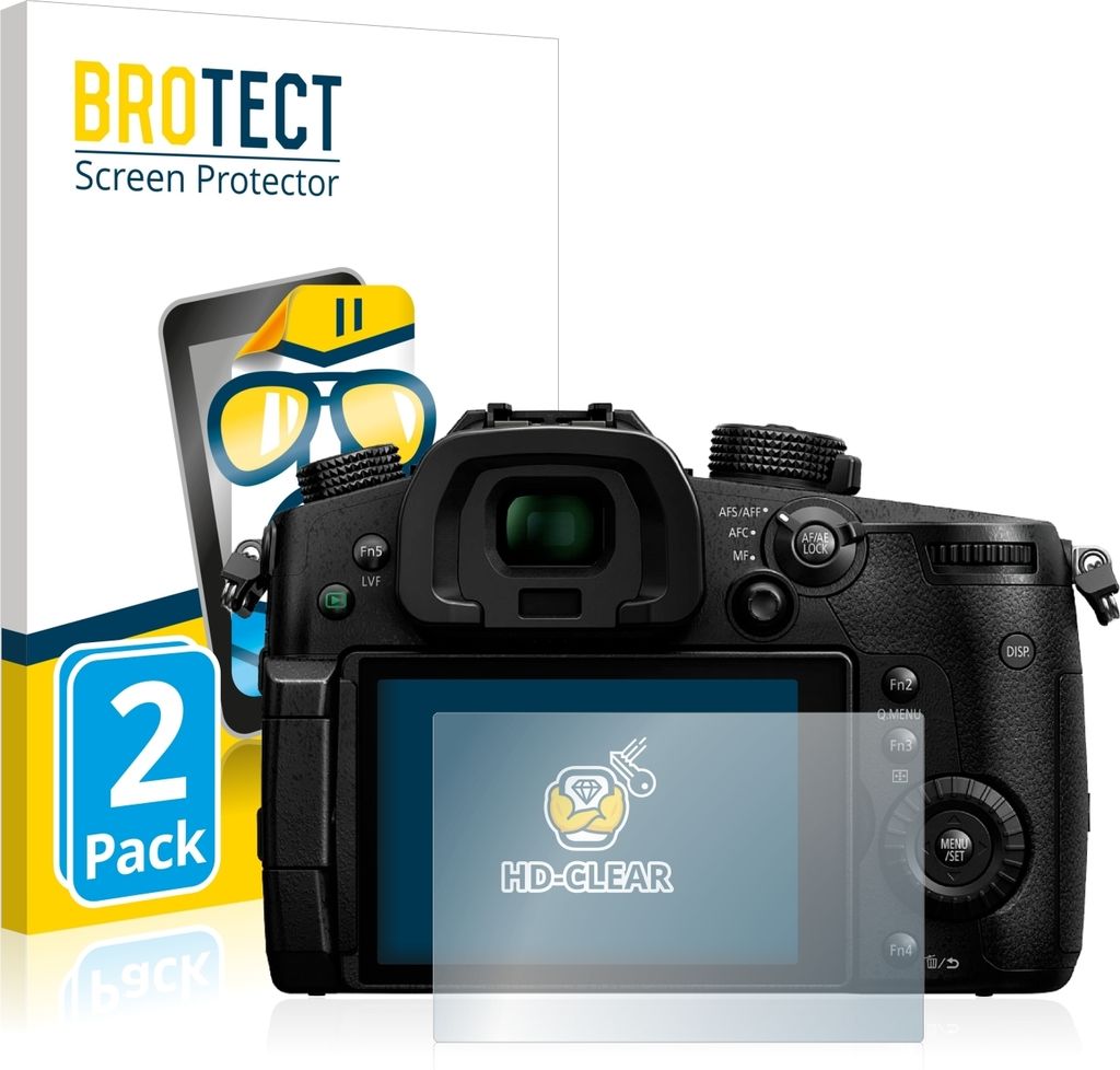 2x Für Panasonic Lumix DC-GH5 / DC-GH5S Schutzfolie BROTECT Displayschutz Display Schutz Folie Klar Transparent