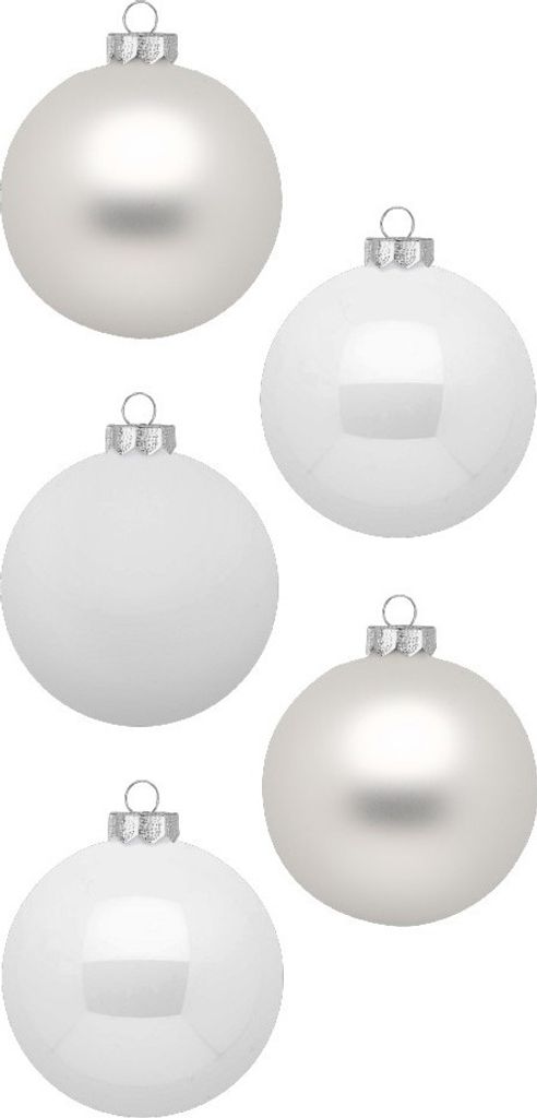Weihnachtskugeln Glas 3cm 24 Stück - Just White Produktbild 
