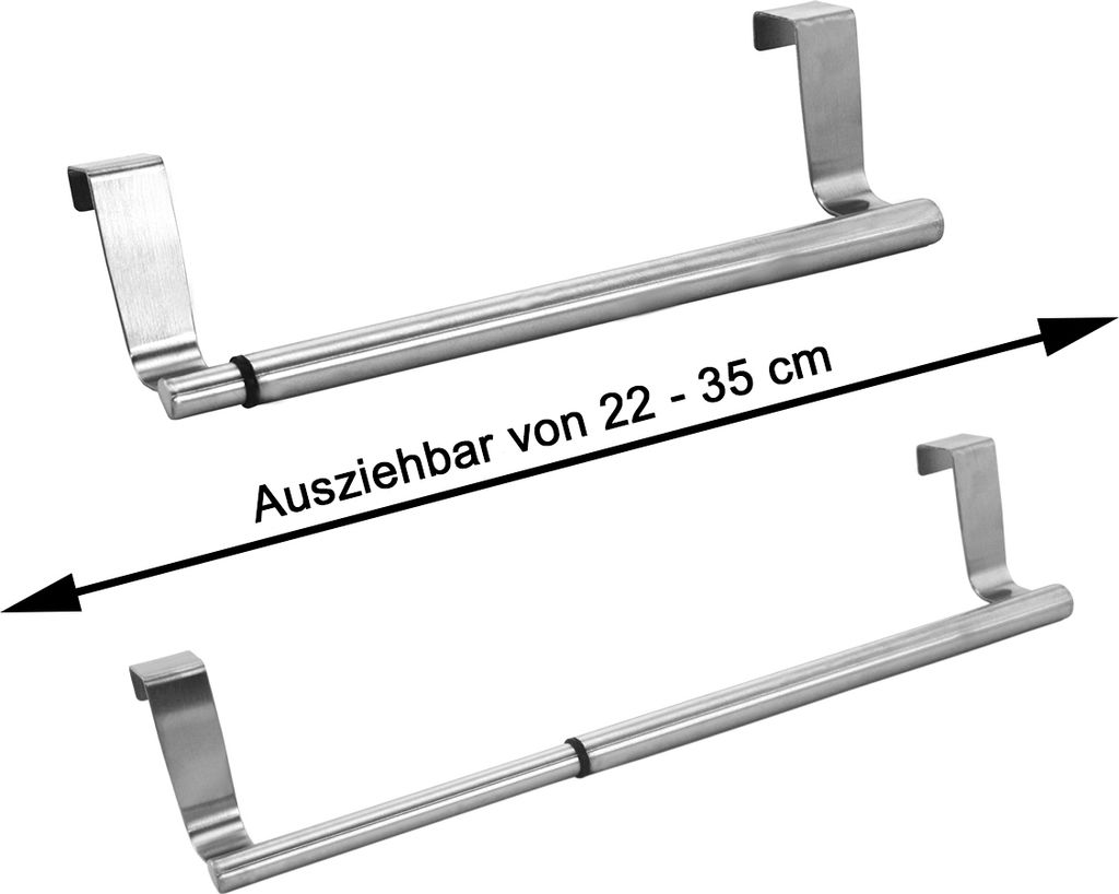Handtuchstange Handtuchhalter Türhaken Jackenhalter Garderobe 22-35cm