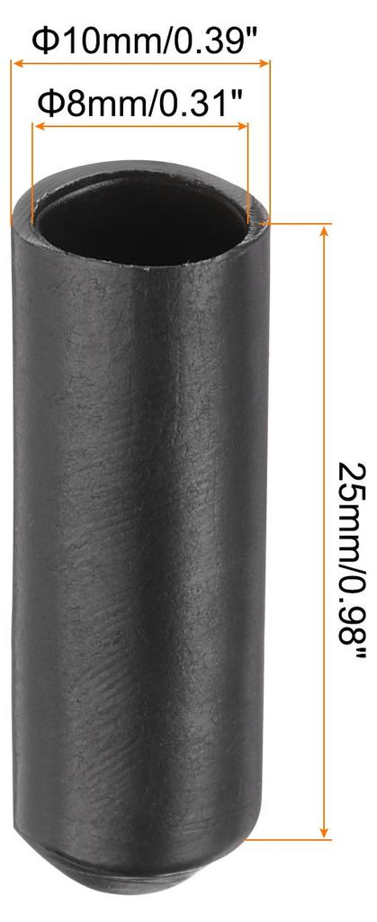 100 Stš¹ck 25mm L?nge Schrumpfendkappen 8mm ID, 2:1 Verh?ltnis Gummi Endkappen Schwarz Schrumpfkappen mit Kleber, Gummikappen Hitzebest?ndige Sch...