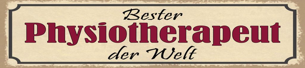 vianmo Holzschild 10x46 cm bester Physiotherapeut der Welt