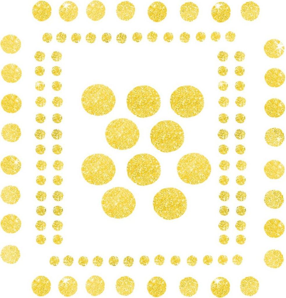 Oblique Unique 120 Punkte Sticker Aufkleber Set mit Glitzer Produktbild 