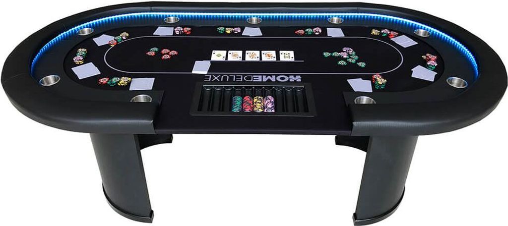 HOME DELUXE - Pokertisch FULL HOUSE - mit LED Beleuchtung Produktbild 