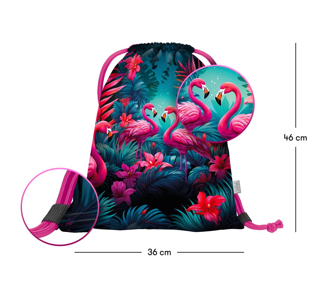 BAAGL Ergo Flamingos Schulranzen-Set 3tlg: Schulranzen, Produktbild 13