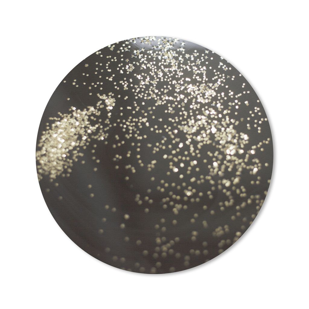 MuchoWow Mauspad Mousepad Marmor - Schwarz - Glitter 20x20 cm - Mousepads - Maus Mat - Pad - Mausunterlage - Schreibtischmatte