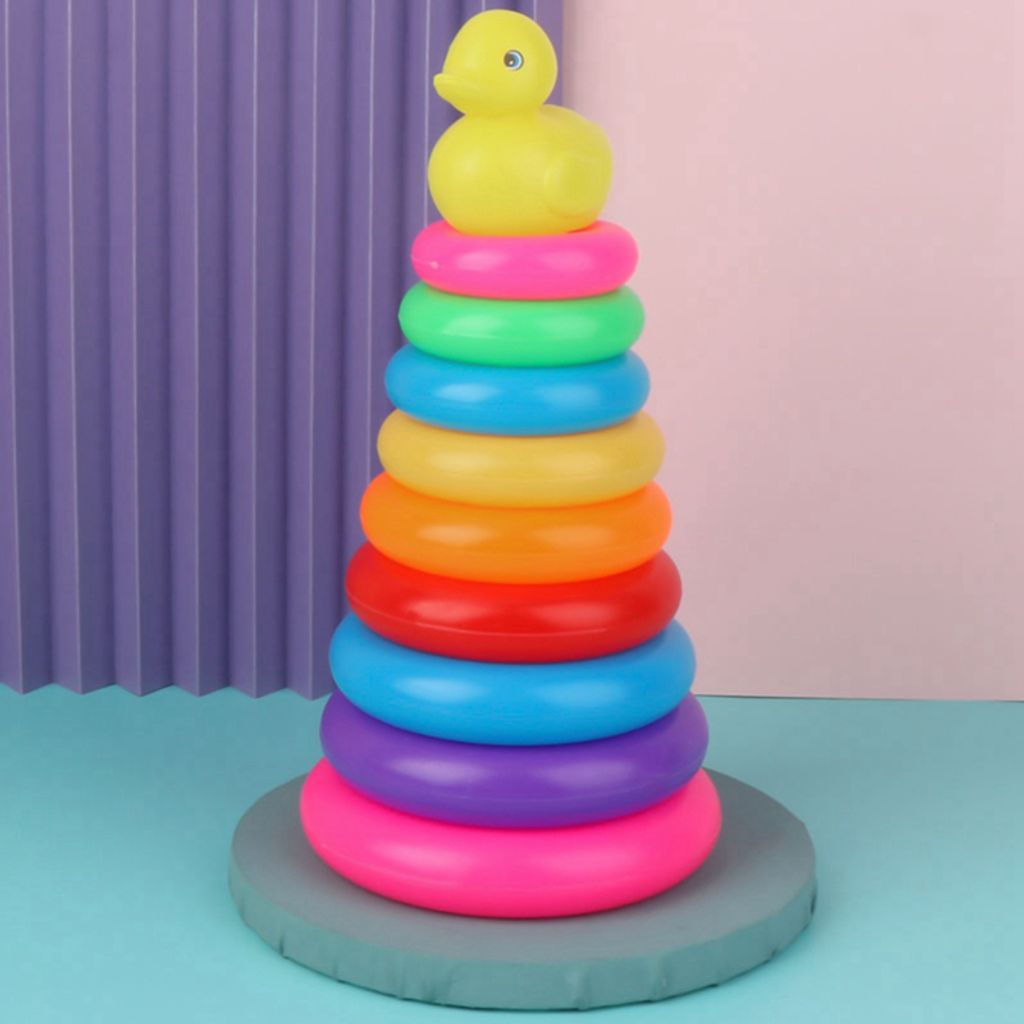 Baby Spielzeug Ente Stapelring Spielzeug Kinder Toss Produktbild 4
