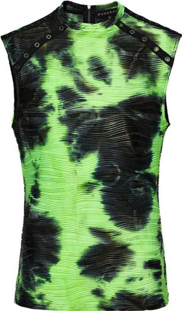 Punk Rave Tank-Top Herren Cyber Tank Top schwarz/grün L-XL