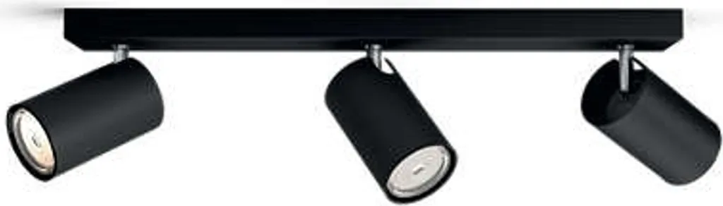 Spot Philips Kosipo Nero 3 Luci - Facile Montaggio e Massima Resa