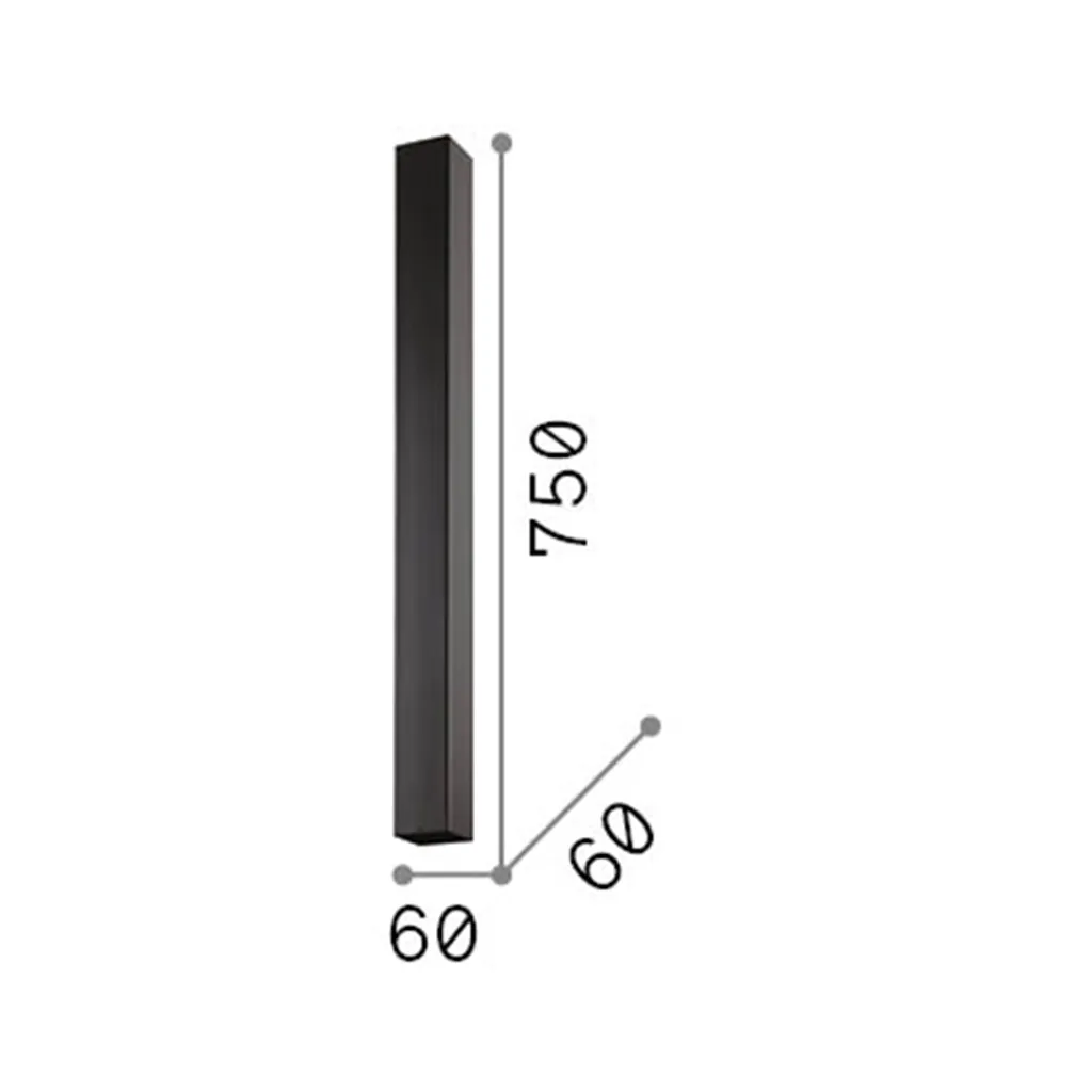 Plafonnier Sky Noir 75cm : Éclairage Design pour Haut Plafond LED 3000K