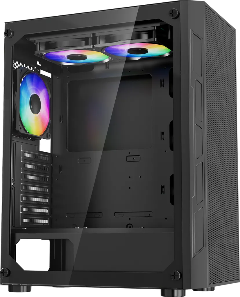 VEVOR Case PC Mid-Tower Pannello Vetro Temprato GPU 320mm ATX