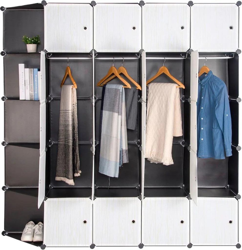 Offerta Armadio Bolt Edge 185x35x185 cm | Guardaroba Tessuto Ante Battente