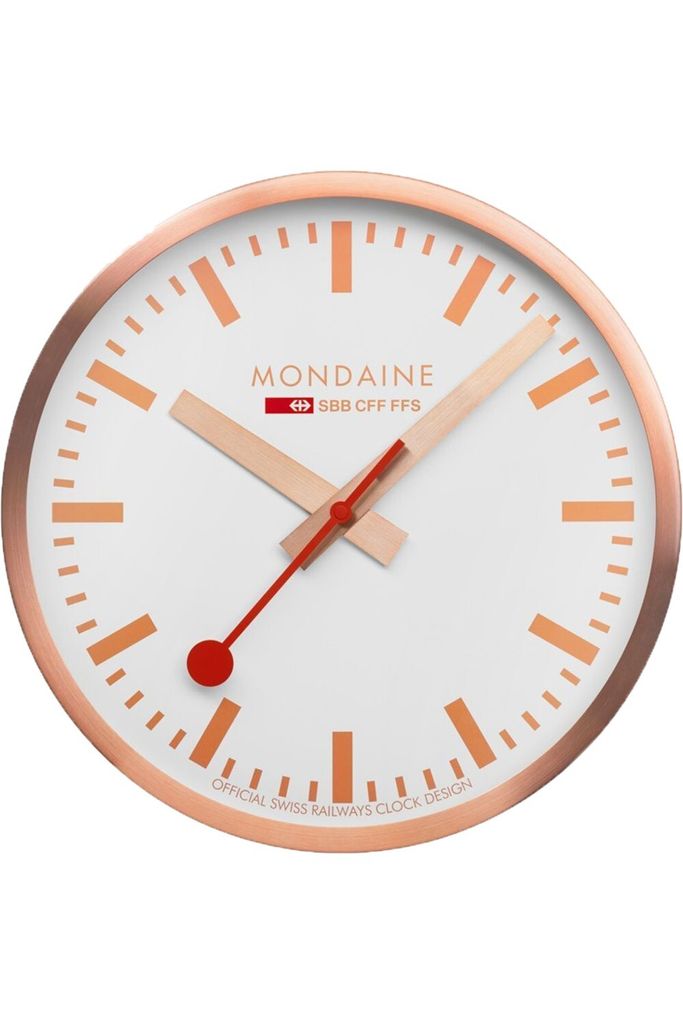 Zegar ścienny Mondaine A995.CLOCK.17SBK w kolorze różowego Zdjęcie produktu 