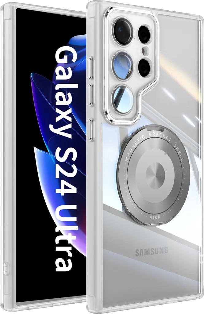 Cover Samsung Galaxy S24 Magnetica Trasparente - Protezione Shock