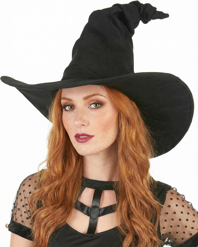 Cappello curvo da strega da favola nero - taglia unica Immagine del prodotto 