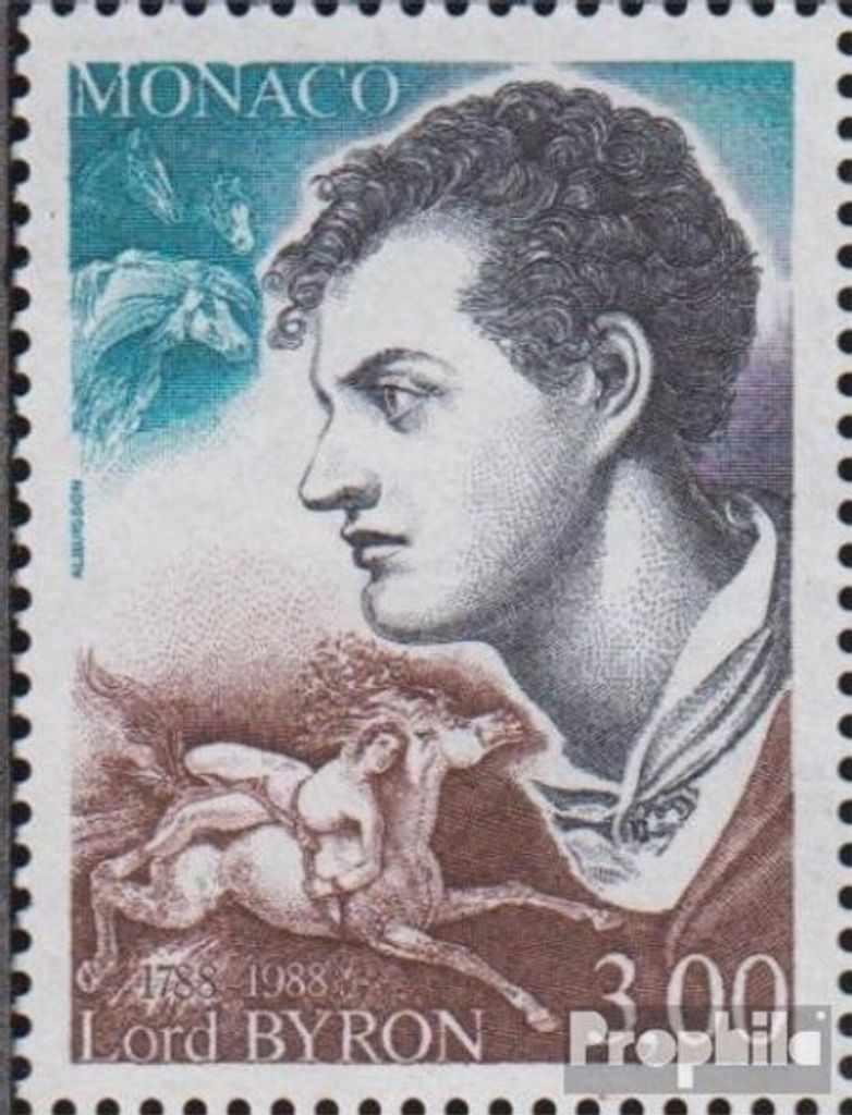 Briefmarken Monaco 1988 Mi 1891 (kompl.Ausg.) postfrisch Lord Byron