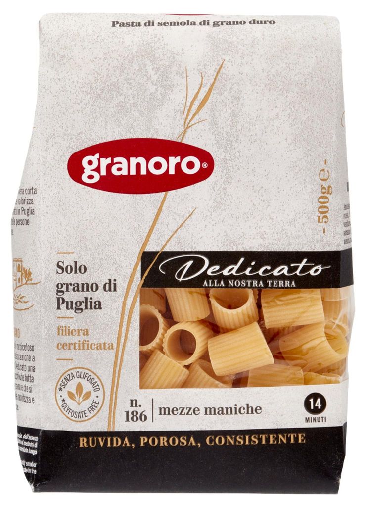 Pâtes Maniche, gamme "Dedicato" N°186, 500 g, marque Image du produit 