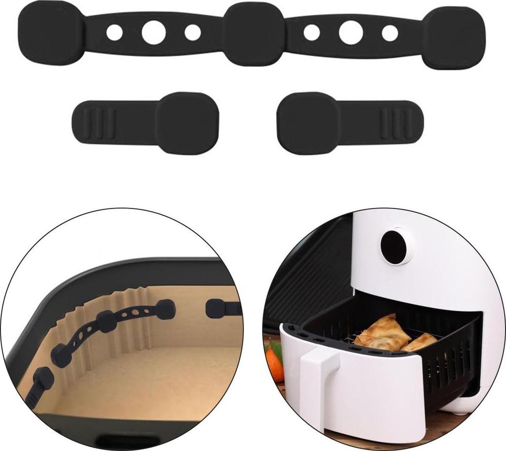 12er Set Airfryer Magnetische Silikon Clips, Backpapier Fixierclips, hitzebeständig