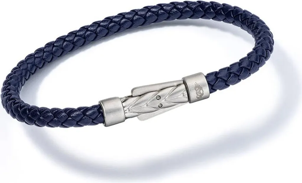 AN Jewels AA.P256SSBL.M Bracciale Elegante Uomo - Acciaio e Pietre Blu