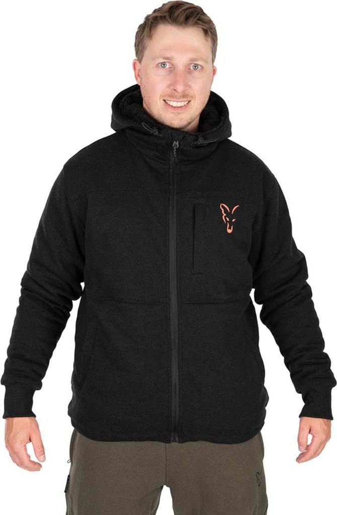 Fox Fishing Hoodie Collection Sherpa Hoody Black/Orange L