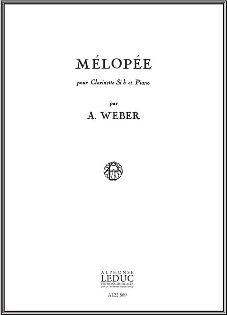 Melopee Pour Clarinette Et Piano