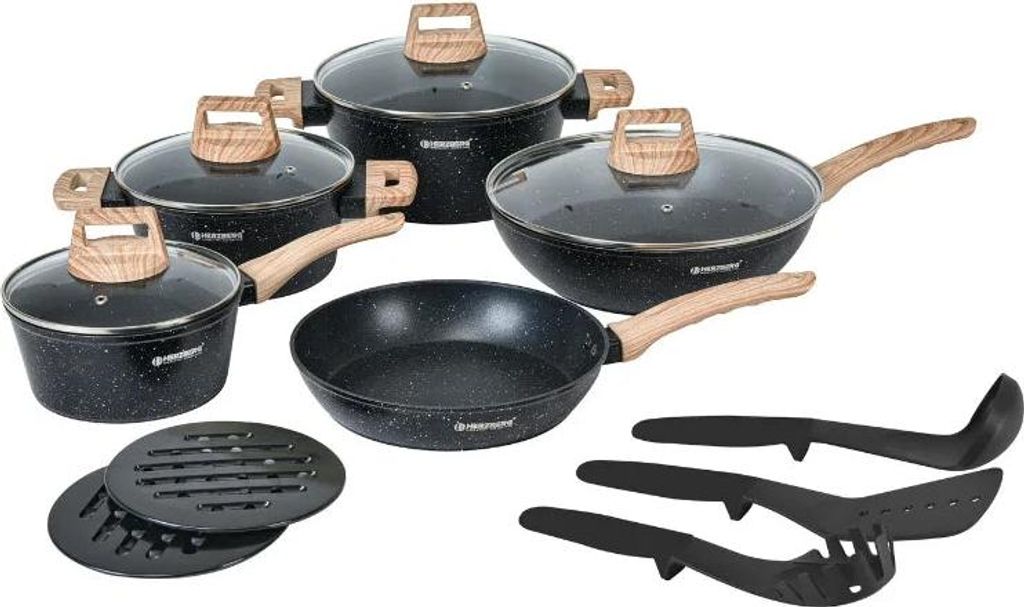14-teiliges Granit-Kochgeschirr-Set mit Produktbild 