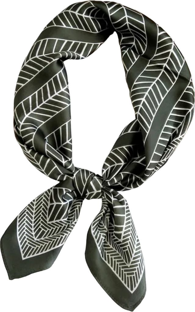 Stylisches Halstuch Megan in Grün - Geometrisches Muster für jeden Anlass KP33871