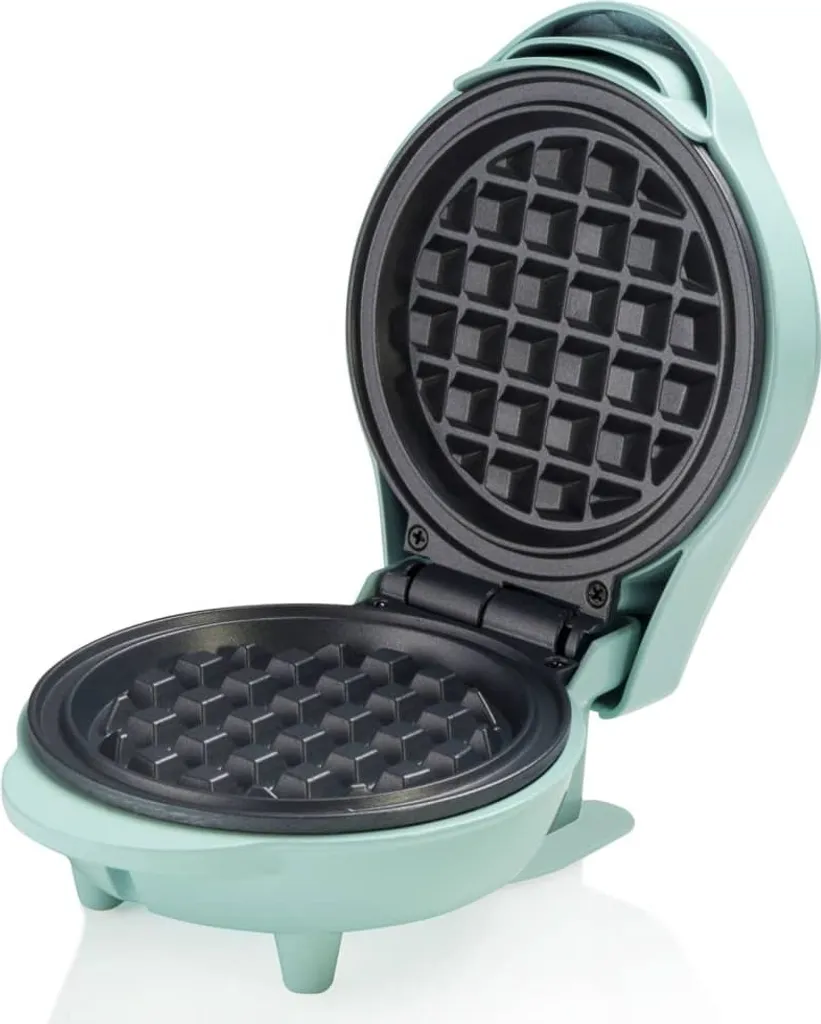 Bestron Mini-Gaufrier Menthe Antiadhésif 550W pour Gaufres Classiques