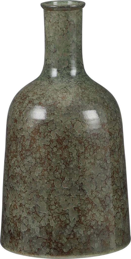 Mica Decorations Oliver Glasflasche - H35 x Ø22 cm - Terrakotta - Grün