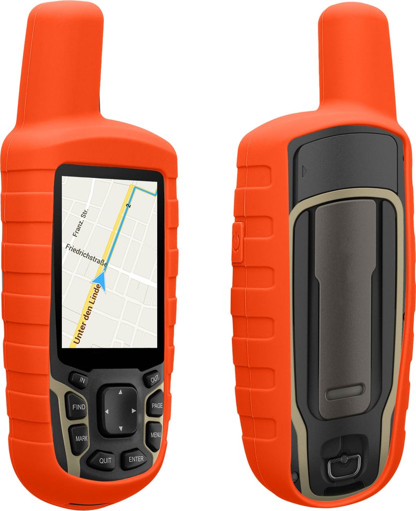 kwmobile Hülle kompatibel mit Garmin GPSMAP 65 / 62 / 62S / 62SC - Schutzhülle für GPS Handgerät in Orange