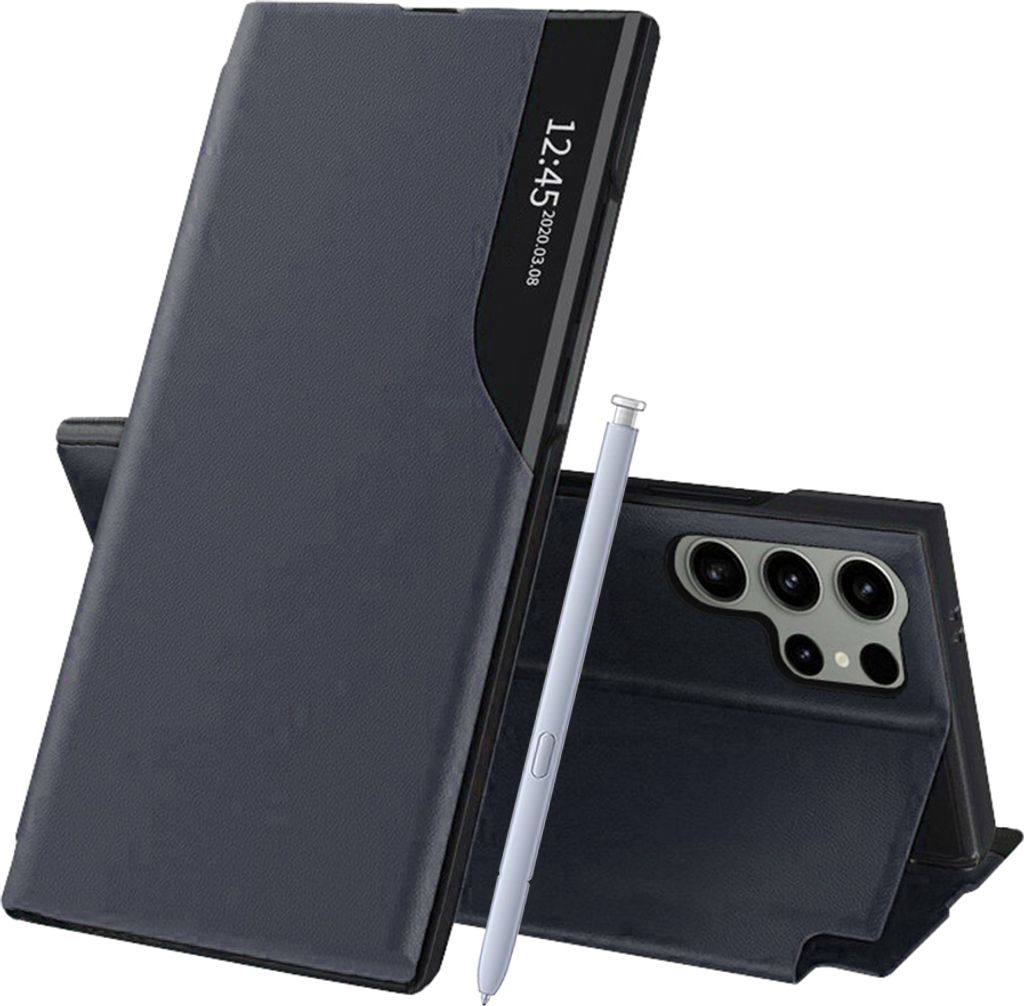 Techsuit eFold Book Klapphülle für Samsung Galaxy S25 Ultra - Dunkelblau
