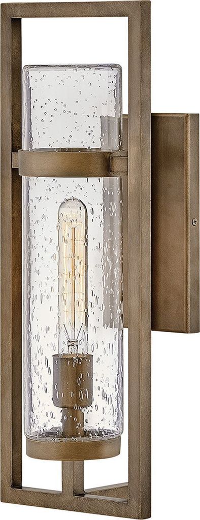Außenleuchte Wand Glas Aluminium E27 IP44 in Bronze Antik Vintage Wandlampe außen