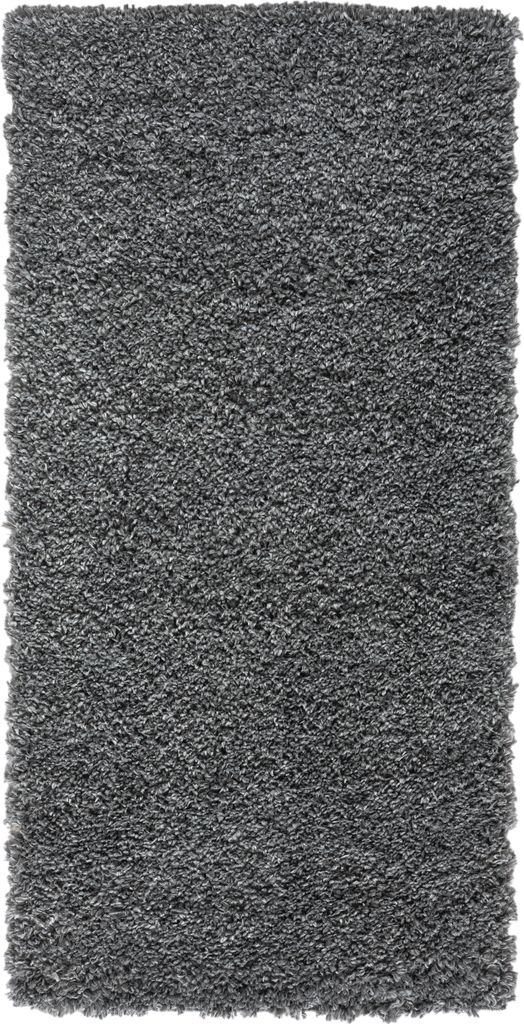 MY-RUG Teppich, Hochflorteppich Shaggy Star, 140x70, dunkelgrau, leicht glänzend, extra flauschig, Rechteckig