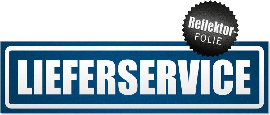 Lieferservice invertiert Magnetschild Schild magnetisch