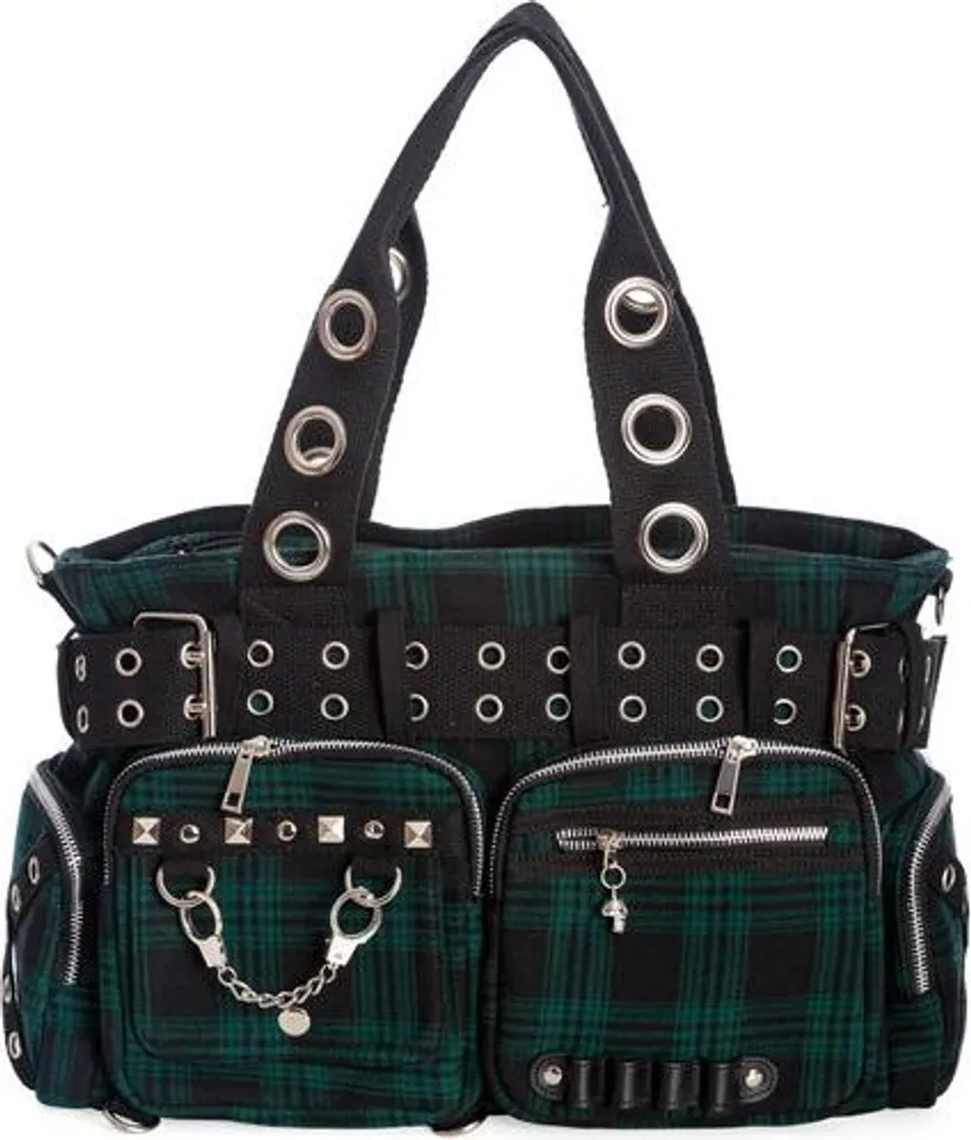 Sac à main bandoulière vert pour femme - Style Pin-up Camdyn de Banned