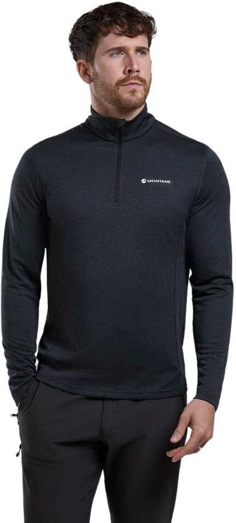 Montane Dart Half Zip Langarm-t-shirt Schwarz S Mann Schwarz S