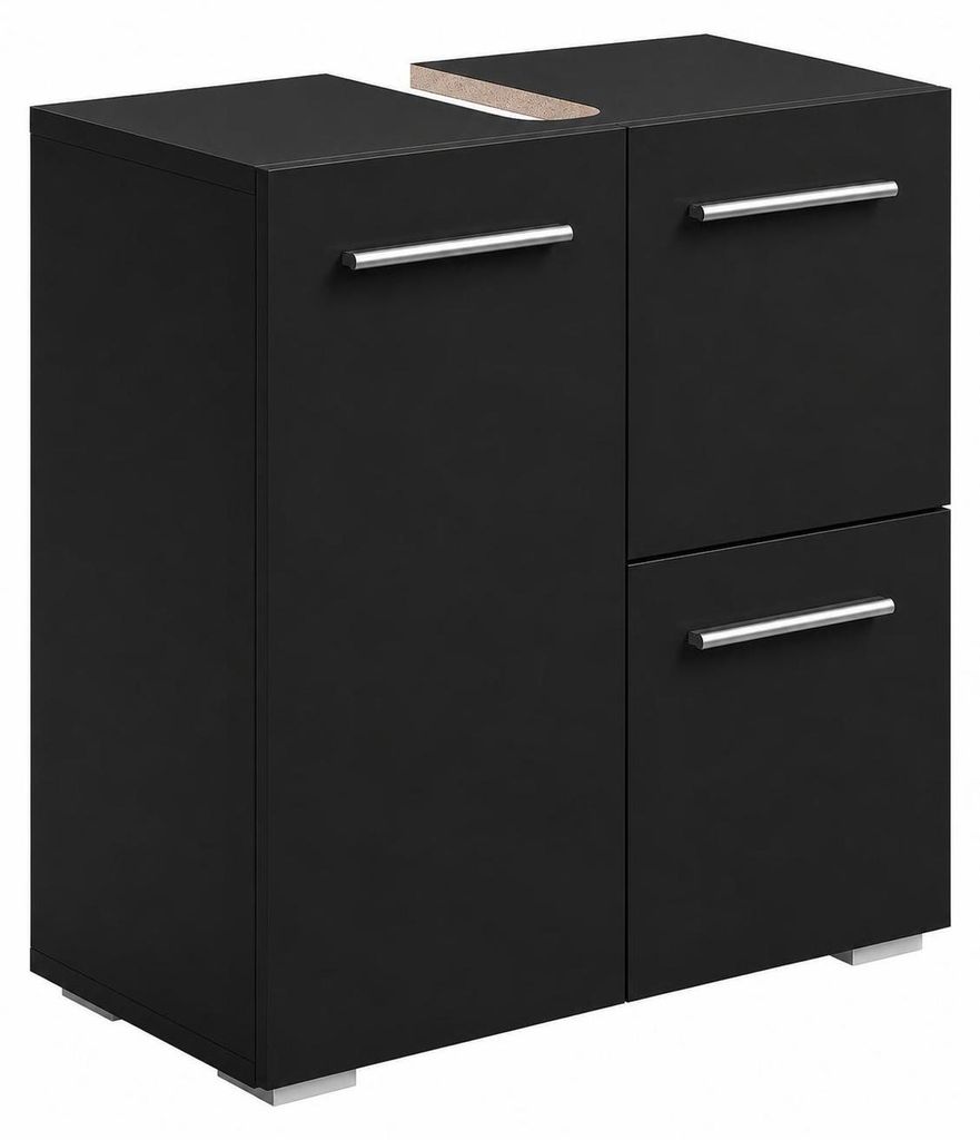Badplaats Waschbeckenunterschrank Mars 60 x 30 cm Schwarz Produktbild 