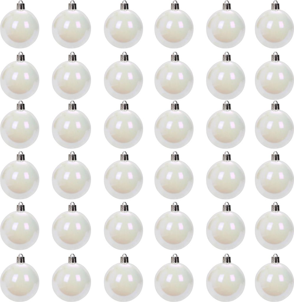 36 Stück 4 cm schillernde Weihnachtskugeln, transparent, bruchsicher, wiederverwendbar, DIY-Feiertagsdekoration, Weihnachtsbaum-Hängekugel, Ornam...