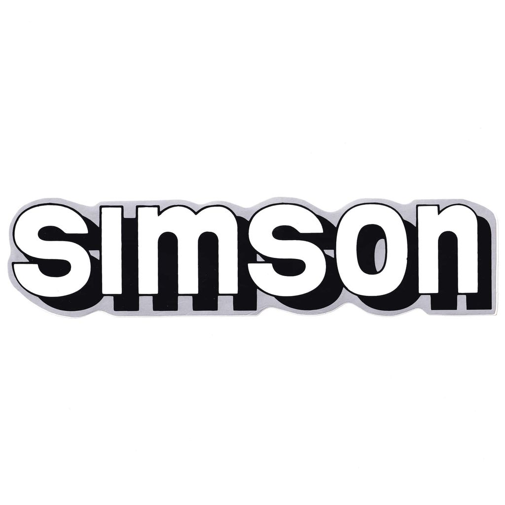 Aufkleber Schriftzug Simson weiß / silber für Tank Produktbild 