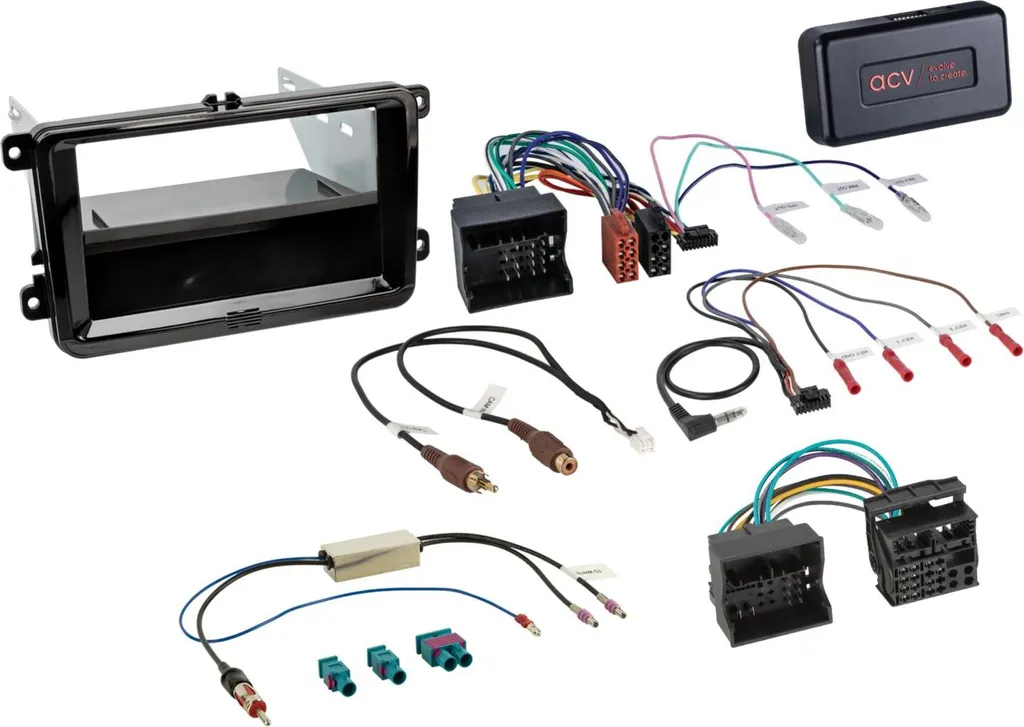 Kit ACV 611320-30-5 Autoradio 2 DIN avec Vide-poche pour Seat Skoda VW