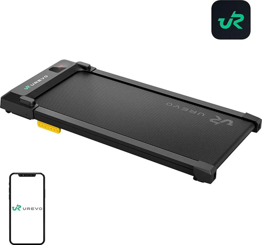Tapis de marche motorisé Urevo E1L - Appareil de fitness compact noir