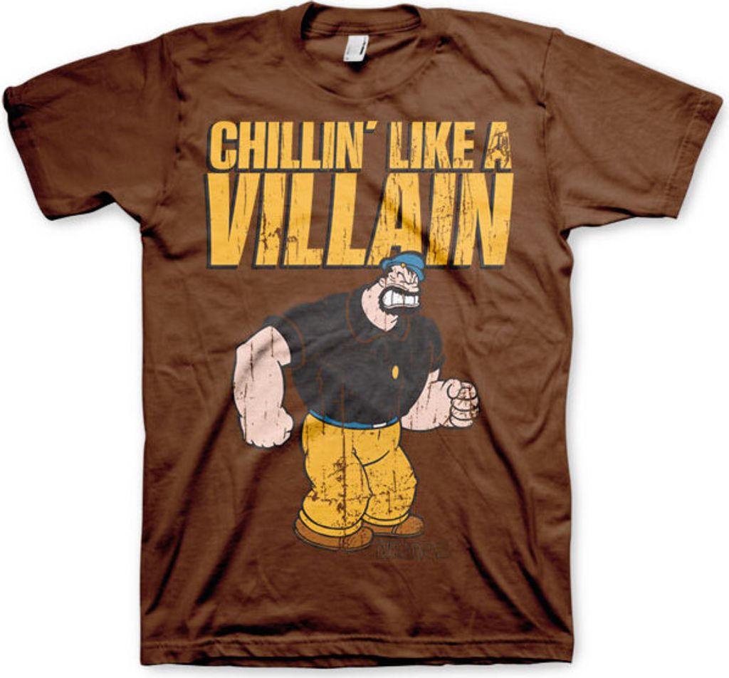 ChillinLike A Villain T-Shirt - Medium - Brown