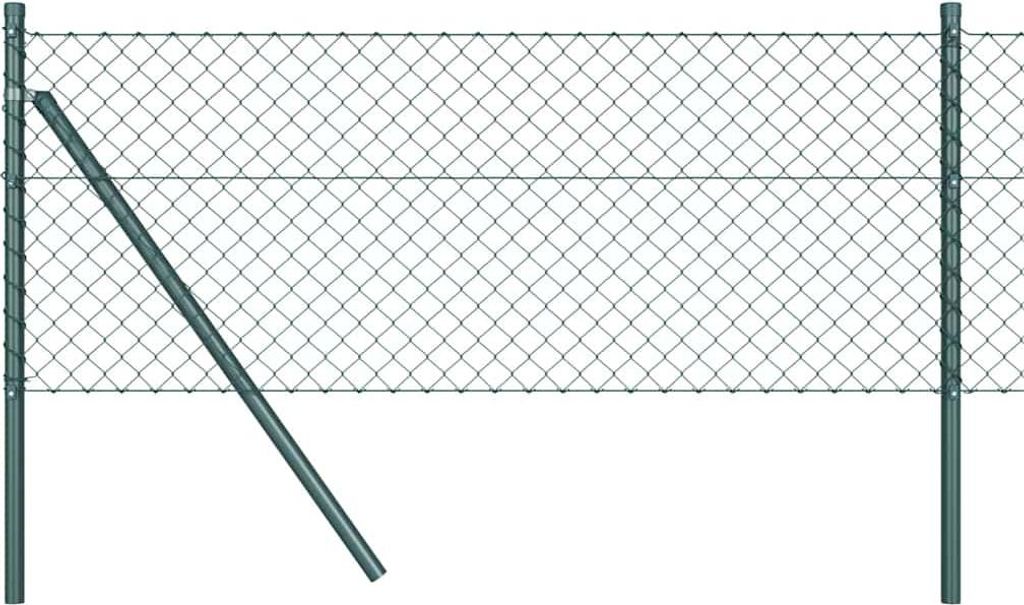 Stabli Möbel Zaunpfosten Grün 25x0,4 m (40x40 mm Maschen) Stahl und PVC - Metallzäune Neu design391456