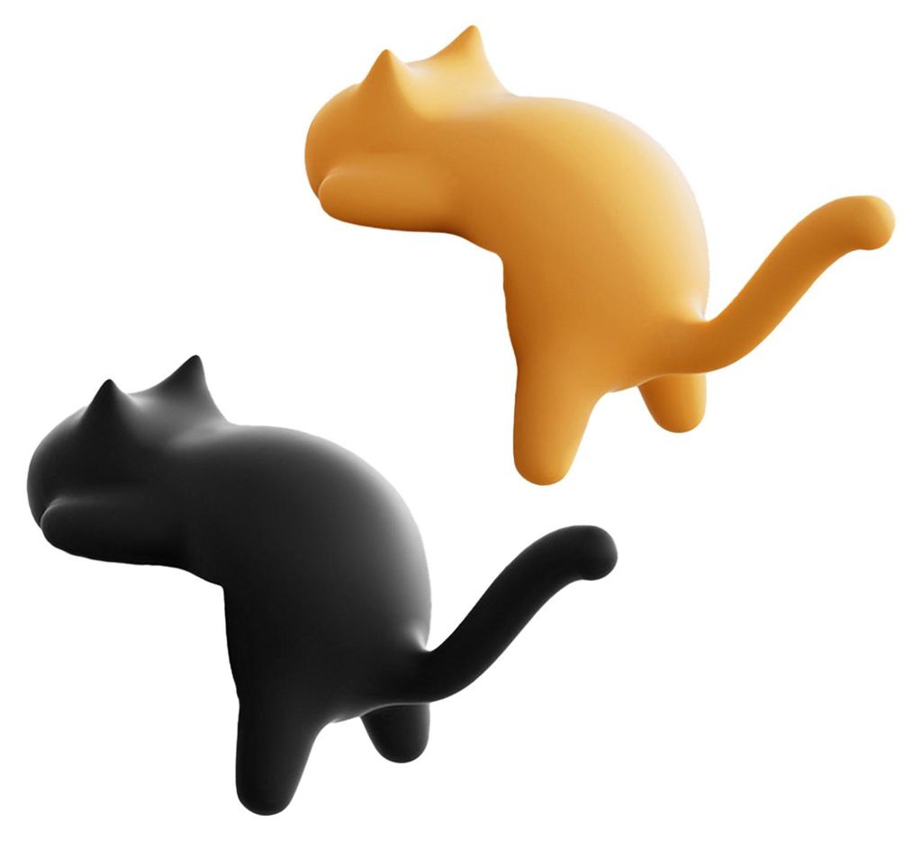 Niedliche Katzen-Tischkantenhaken, bohrfrei, mit Kätzchenmotiv, Schreibtisch-Organizer-Haken für Schlüssel, Taschen und Kopfhörer