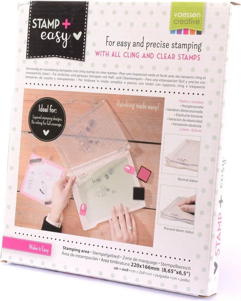 Presse à Tamponner Stamp Easy+ Vaessen Creative pour Scrapbooking Pro - 8