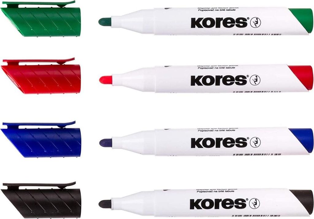 Kores M20843, 4 Stück(e), Schwarz, Blau, Grün, Rot, Produktbild 